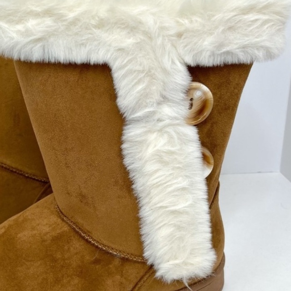 NEW SO Abigail Women's Chestnut Faux-Fur Winter Boots - Picture 6 of 9